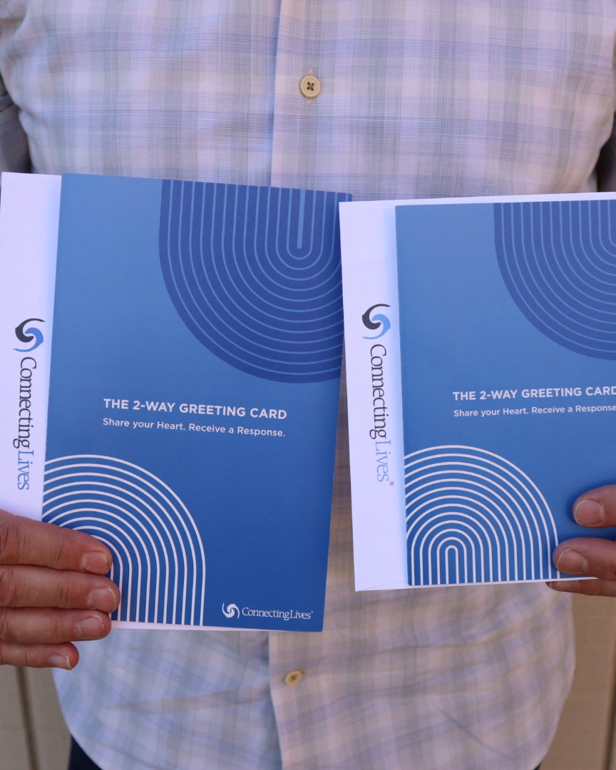 Two-Way Card blue fingerprint detail close-up