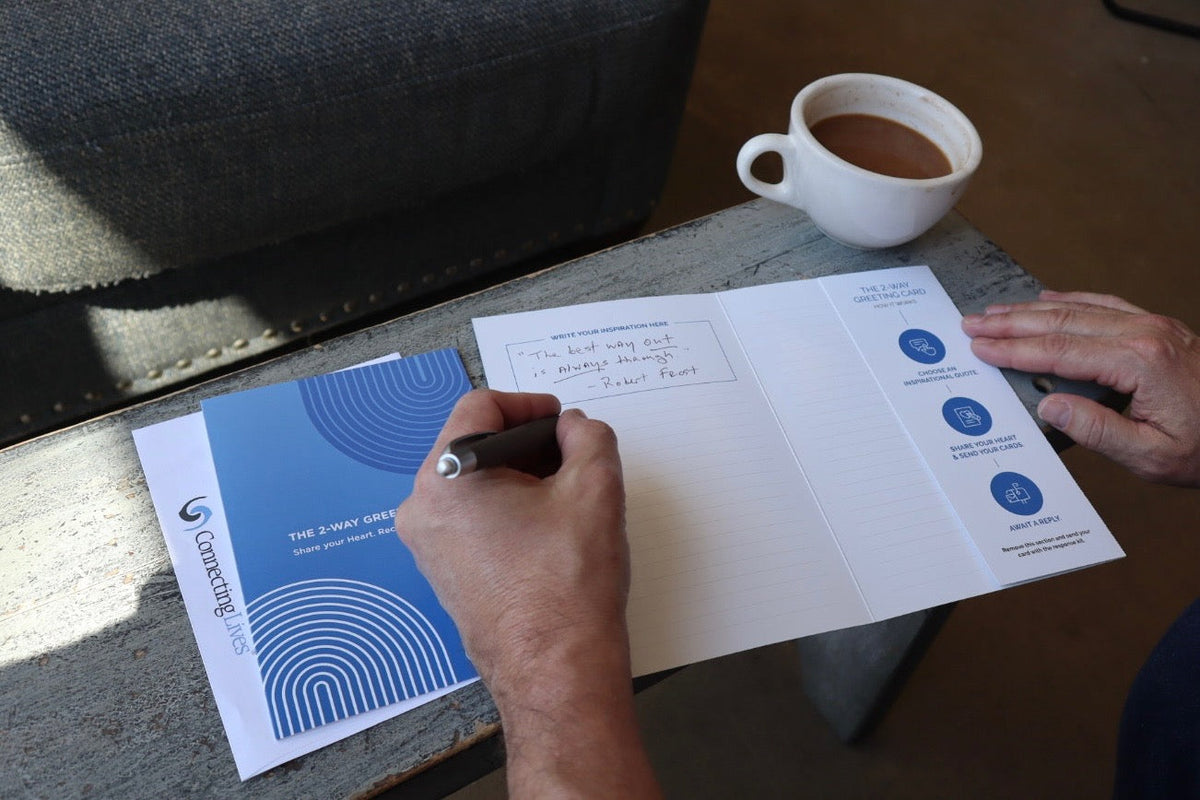ConnectingLives® 2-Way Card representing a new kind of meaningful connection through two-way conversation